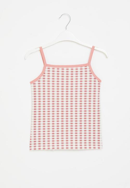 Rebel Republic - Check vest - white/pink