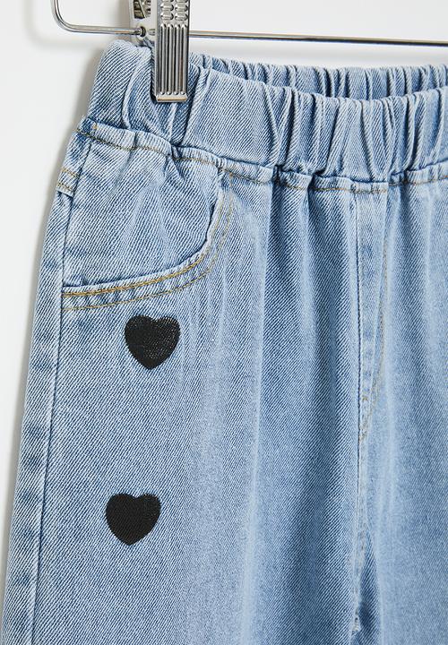 Rebel Republic - Girls jeans with hearts - blue