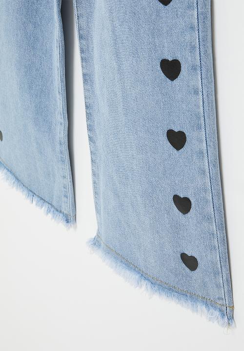 Rebel Republic - Girls jeans with hearts - blue