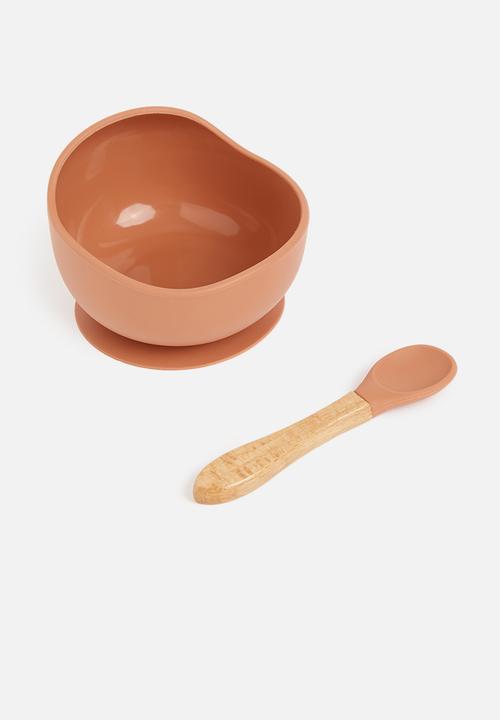 Sixth Floor - Silicone baby suction bowl and spoon - sand