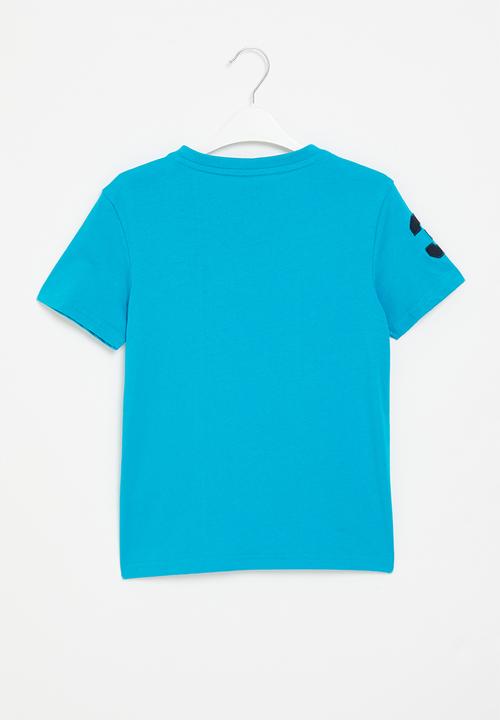 POLO - Boys numerical v neck tee - teal