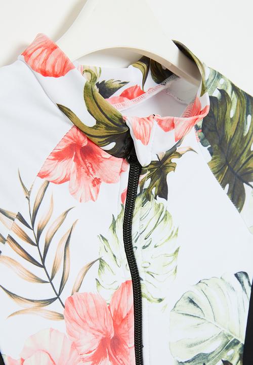 Rebel Republic - Girls floral swimsuit - multi