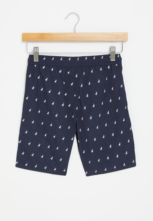 POLO - Boys monogram short - navy