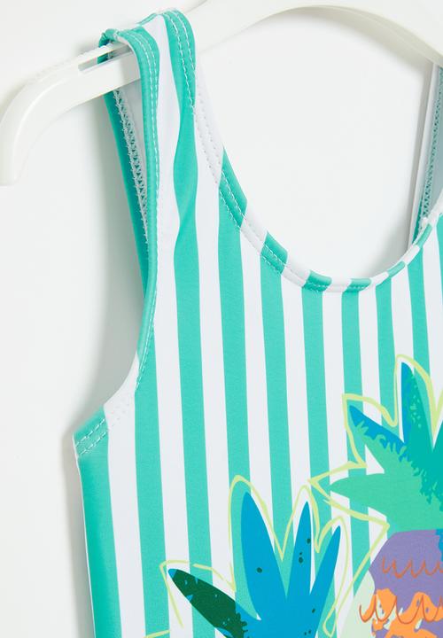 Pop Candy - Pineapple bikini - green & white