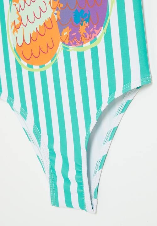 Pop Candy - Pineapple bikini - green & white