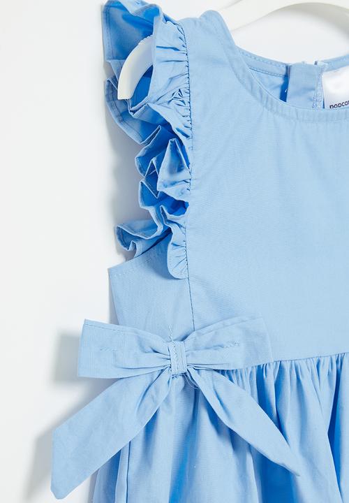 Pop Candy - Girls dress with bows - blue