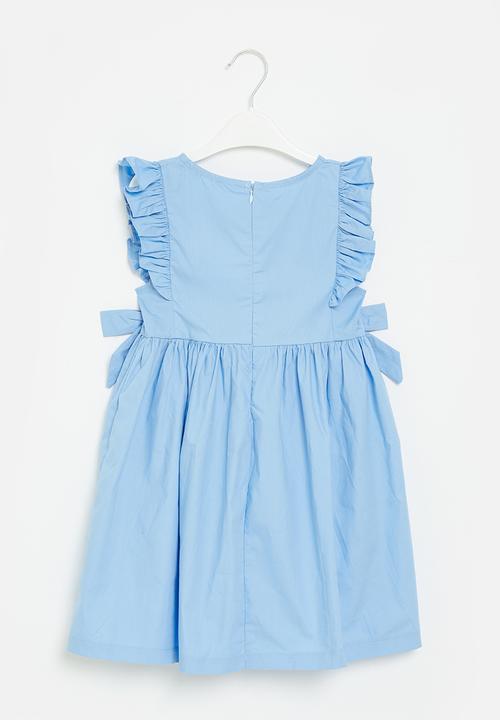 Pop Candy - Girls dress with bows - blue
