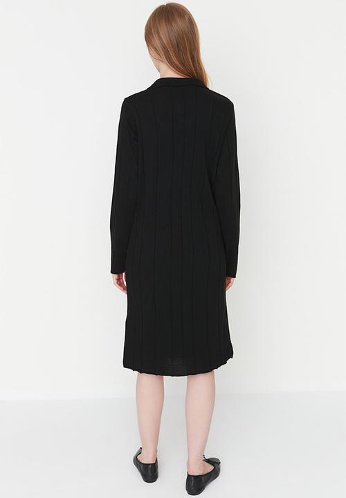 Trendyol - Ribbed knit dress - black