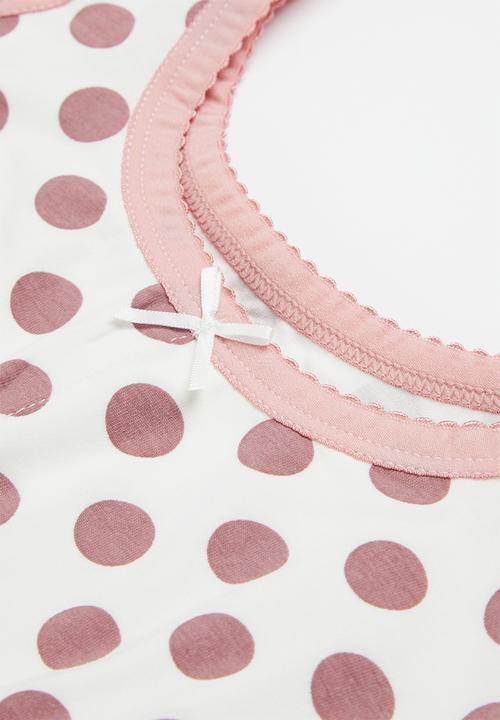 Rebel Republic - Polka dot bra - white/pink