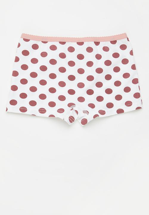 Rebel Republic - Polka dot briefs - white/pink