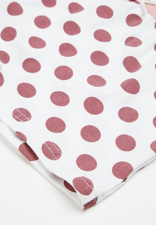 Rebel Republic - Polka dot briefs - white/pink