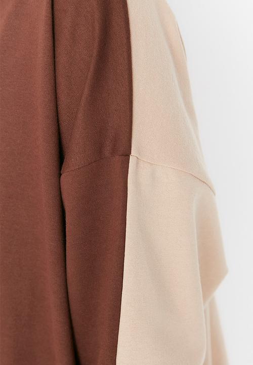 Trendyol - Colour block slim fit tracksuit - brown