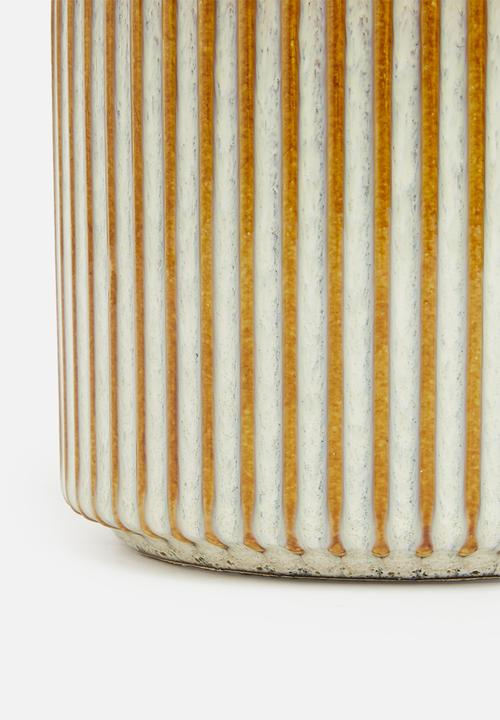 H&S - Embossed flowerpot - natural