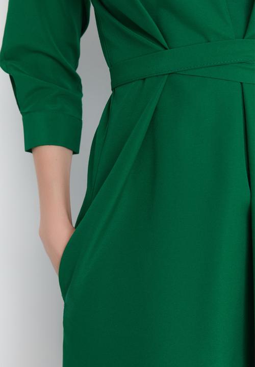 Trendyol - Balloon sleeve dress - green