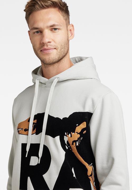G-STAR - 9 running dog and hood logo - cool grey