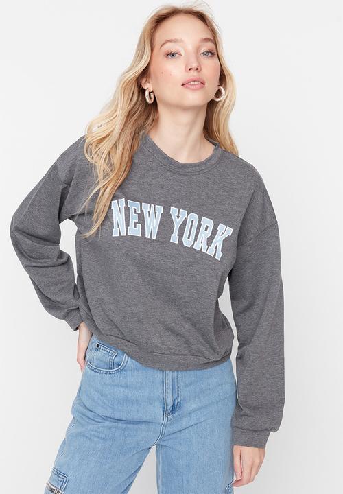 Trendyol - New york basic thin sweater - anthracite