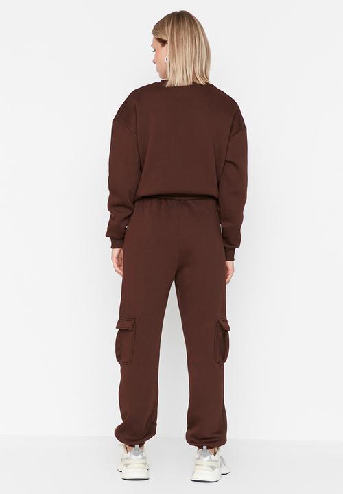 Trendyol - Pocket detail jogger sweatpants - dark brown