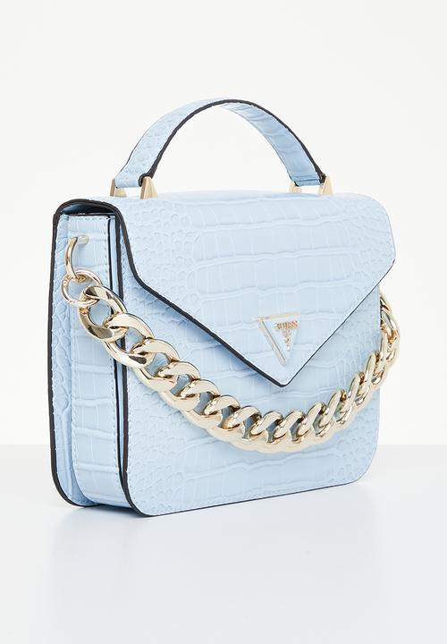 GUESS - Retour top handle flap - powder blue