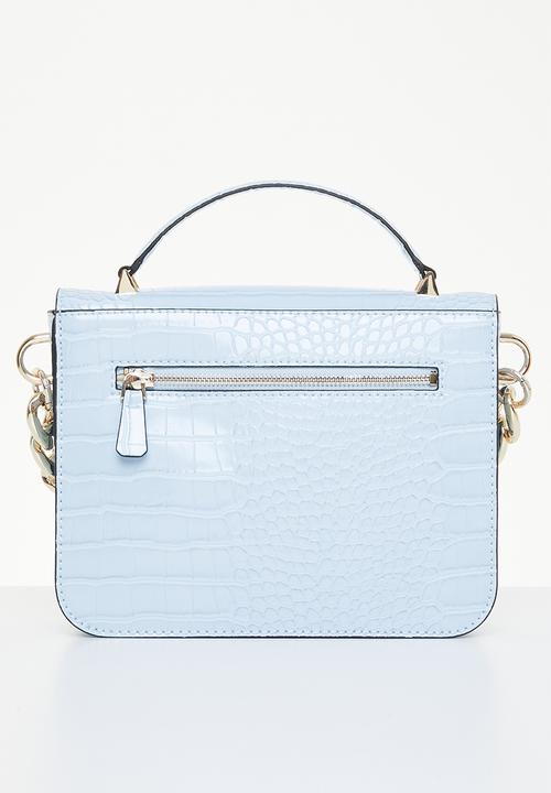 GUESS - Retour top handle flap - powder blue