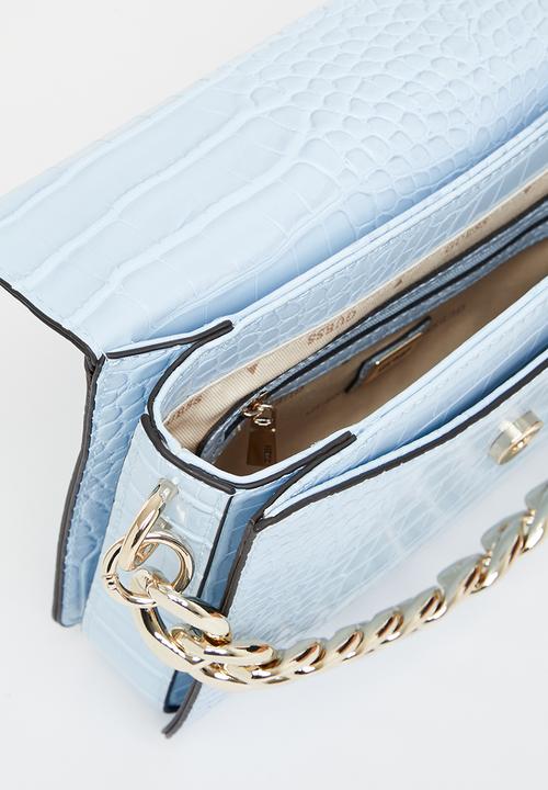 GUESS - Retour top handle flap - powder blue