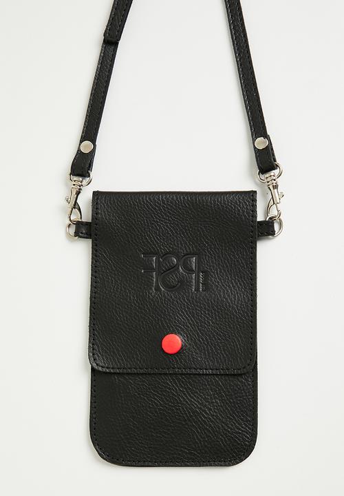 FSP Collection - Leather phone bag - black
