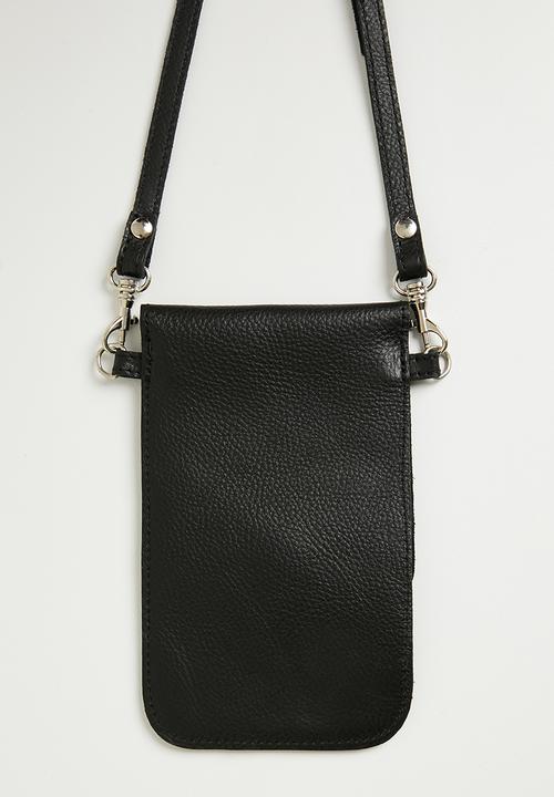 FSP Collection - Leather phone bag - black