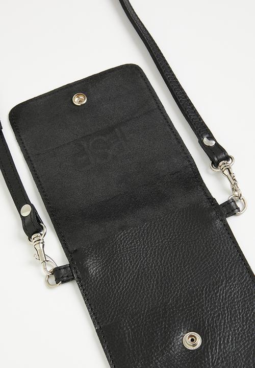FSP Collection - Leather phone bag - black