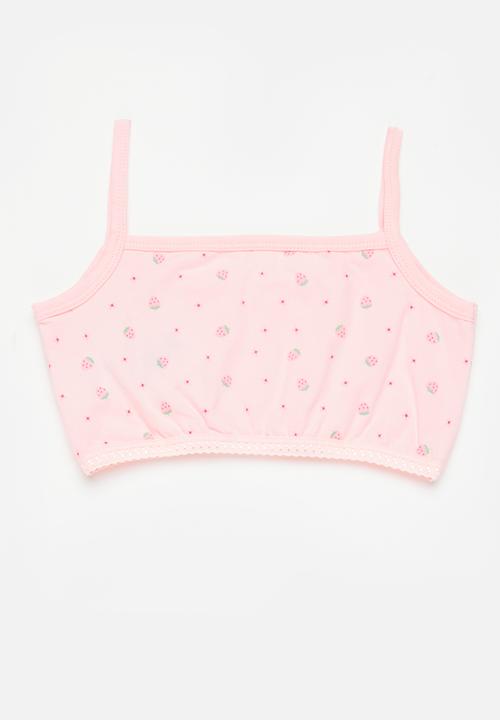 Rebel Republic - Bra with flowers - pink