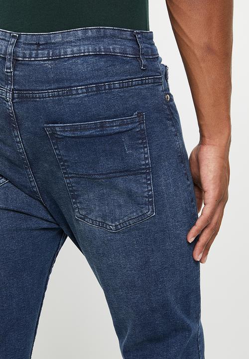 Brave Soul - Mjn-madisoncrodb crop denim skinny - dark blue