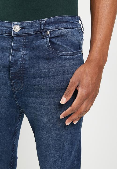 Brave Soul - Mjn-madisoncrodb crop denim skinny - dark blue