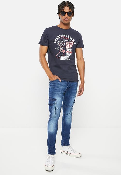 Brave Soul - Mjn-victor washed skinny - mid blue