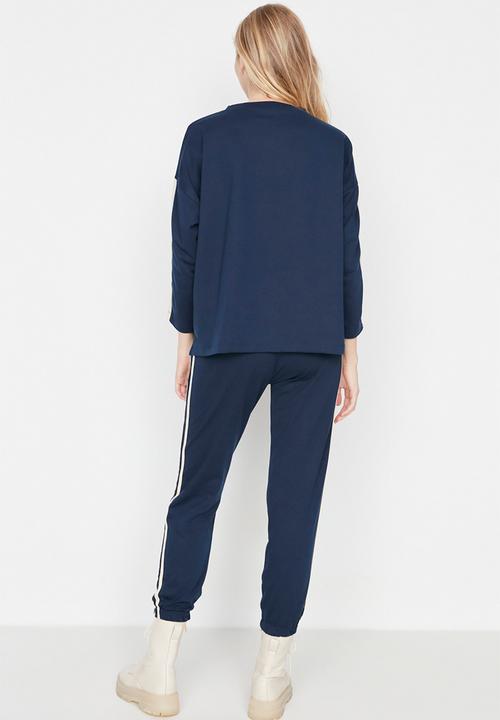 Trendyol - Stripe detail tracksuit set - navy