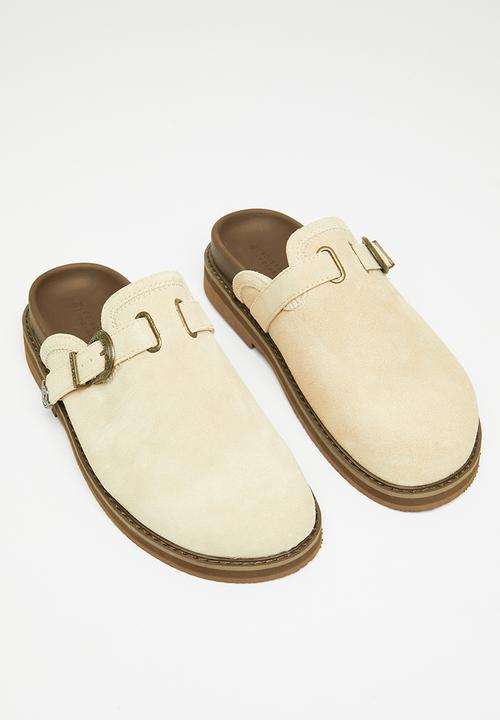 Jonathan D - Outlaw mule - cream, tan & teal