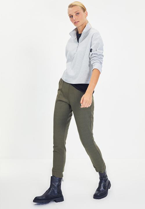Trendyol - Zippered sweatshirt - grey