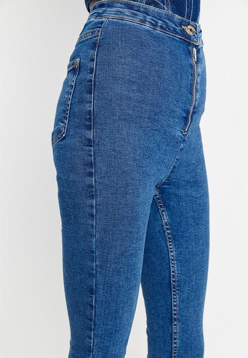 Trendyol - Zipper high waist skinny jeans - blue