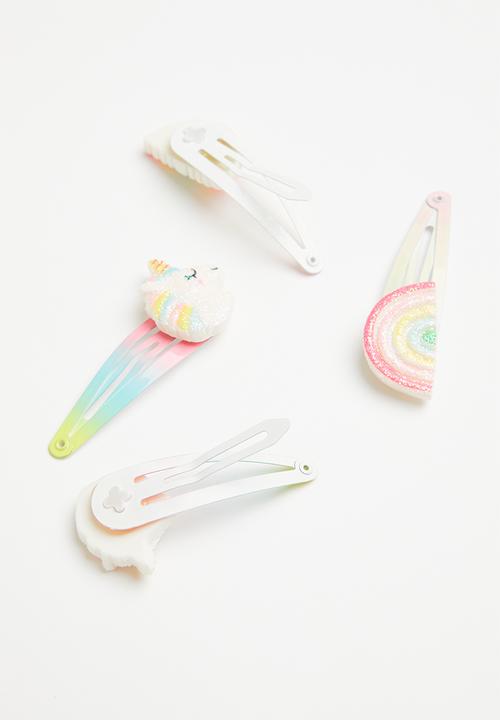 Pop Candy - Girls unicorn hair clips - multi
