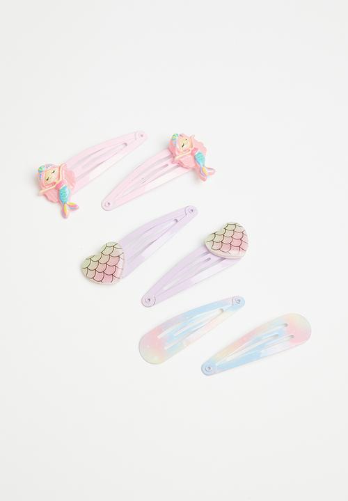 Pop Candy - Girls 6 pack hair clips - multi