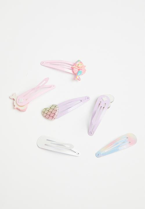 Pop Candy - Girls 6 pack hair clips - multi