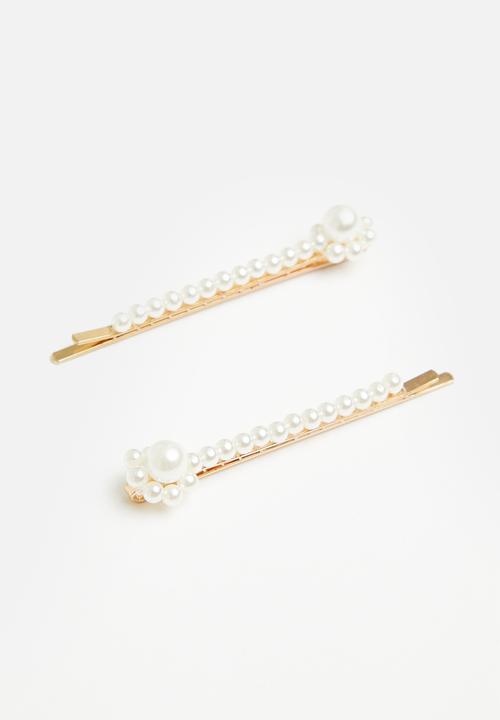 Pop Candy - Girls 2 pack hair clips - cream