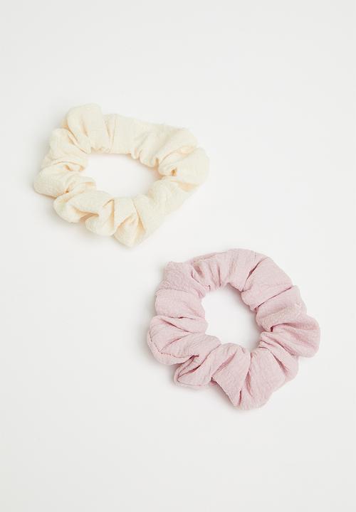 Pop Candy - 2 Pack scrunchies - milk & pink