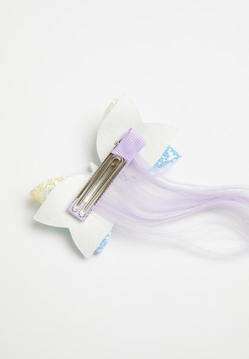 Pop Candy - Girls hair bow - purple & blue 