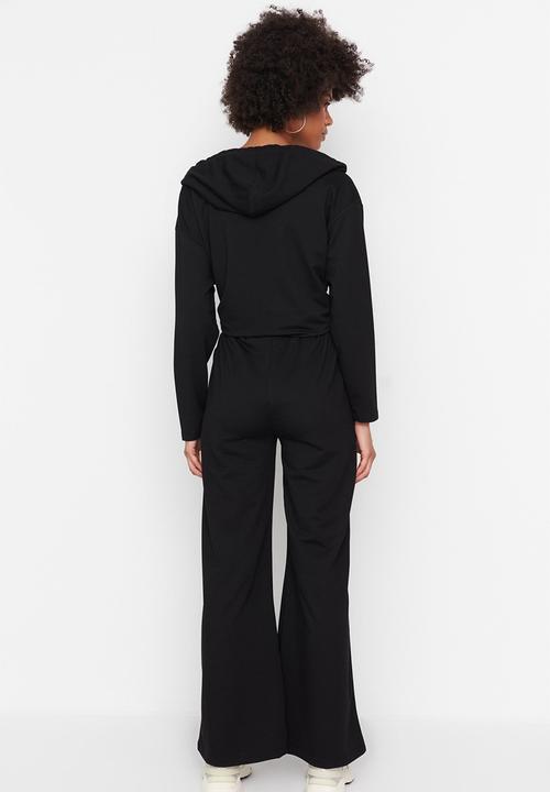 Trendyol - Wide leg sweatpants - black