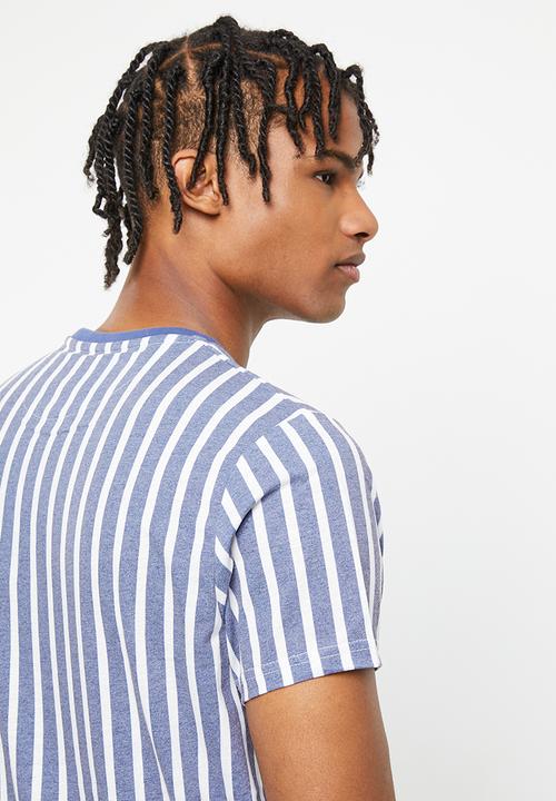 Brave Soul - Mts-501harding tee - navy & white 