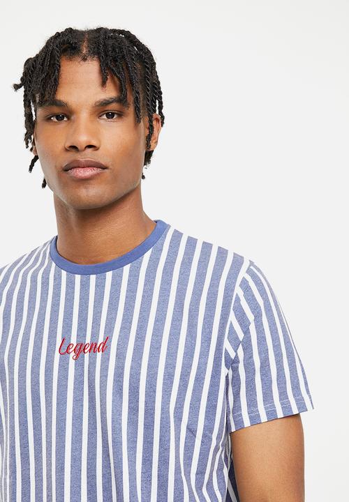 Brave Soul - Mts-501harding tee - navy & white 