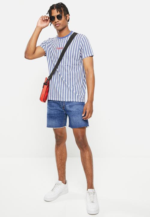 Brave Soul - Mts-501harding tee - navy & white 
