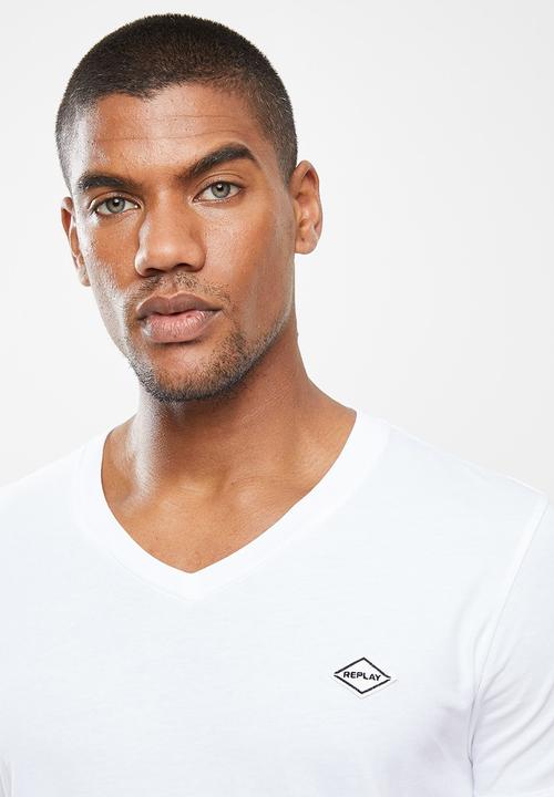 Replay - Replay 3 pack v neck -  white