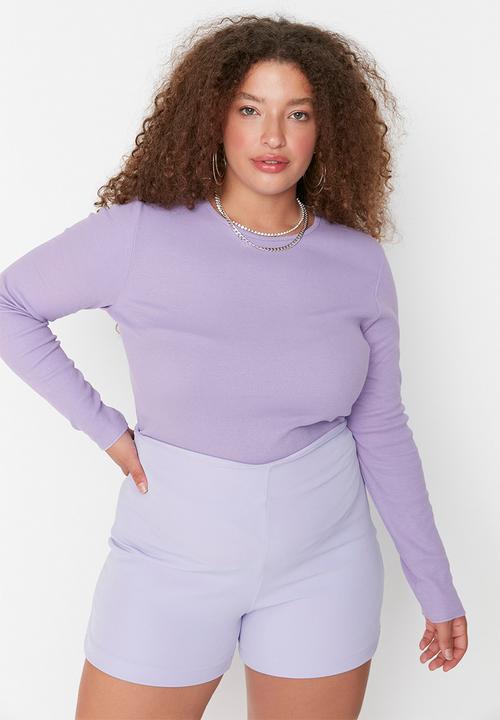Trendyol - Plus crew neck top - lilac