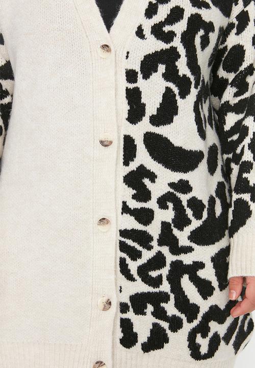 Trendyol - Plus oversized patterned knit cardigan - multi