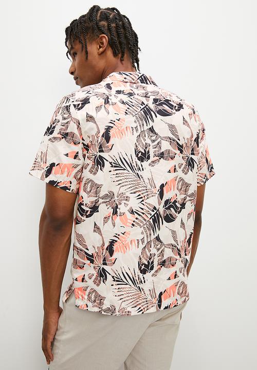 STYLE REPUBLIC - Regular fit floral print short sleeve reverse collar shirt - multi