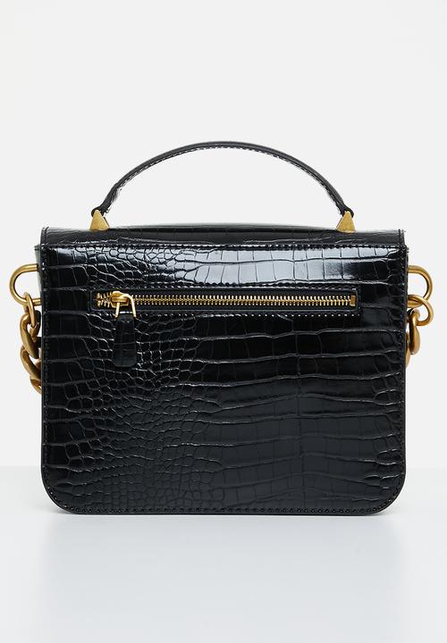 GUESS - Retour top handle flap - black